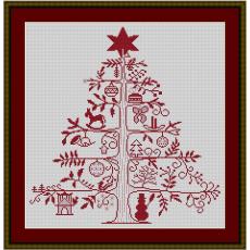Stickvorlage Weihnachtsbaum