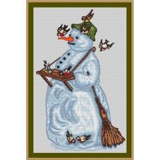 Stickpackung Schneemannriese